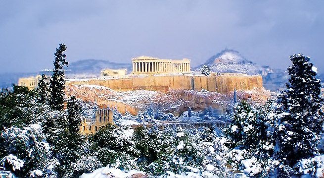 Греция зимой